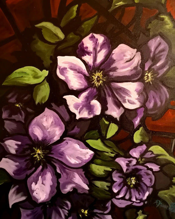 Clematis on Red Brick