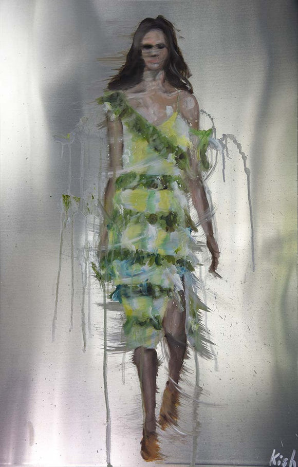 Vivienne Hu Fashion - Green Dress with Stripes