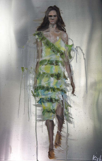 Vivienne Hu Fashion - Green Dress with Stripes