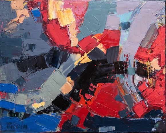 Abstract With Pigeon Grey