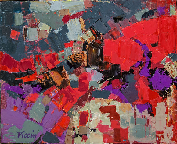 Abstract With Reds & Greys
