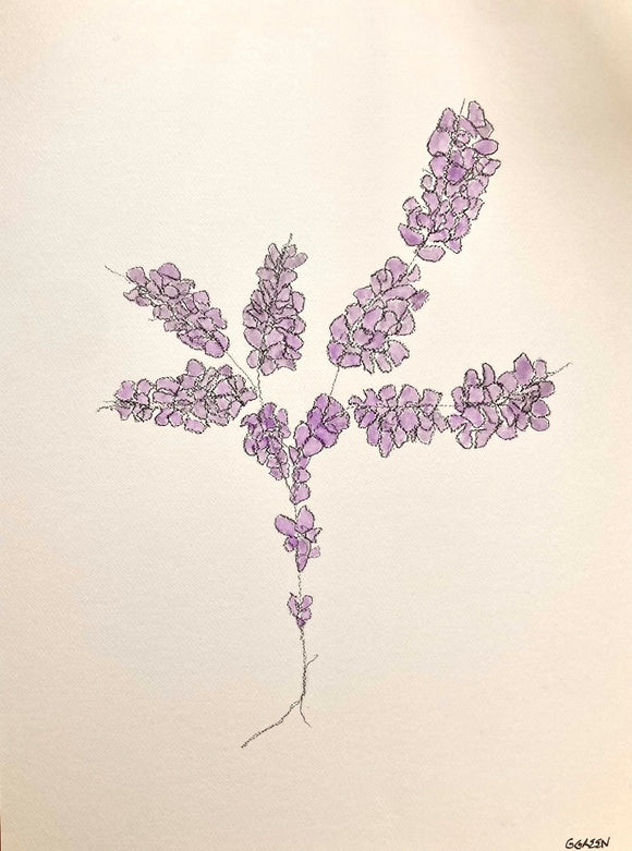 Abstract flowers purple