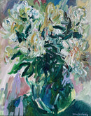 Peonies in a Glass Vase-1