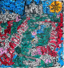 13.07.23 Course dans Montmartre, beau soleil, belle vue. découverte de la peinture à l'huile par accident sur cette toile.-1