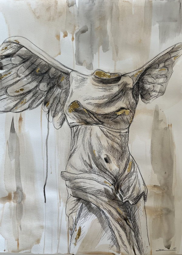 Abstract Winged Victory of Samthorace Sculpture II