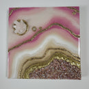 Pink and gold mini geode-2