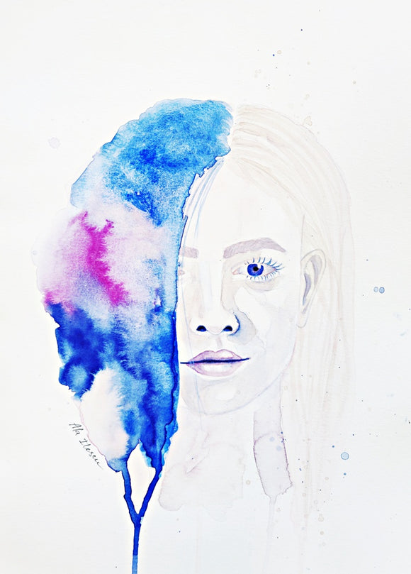 Her tears washed up her face
