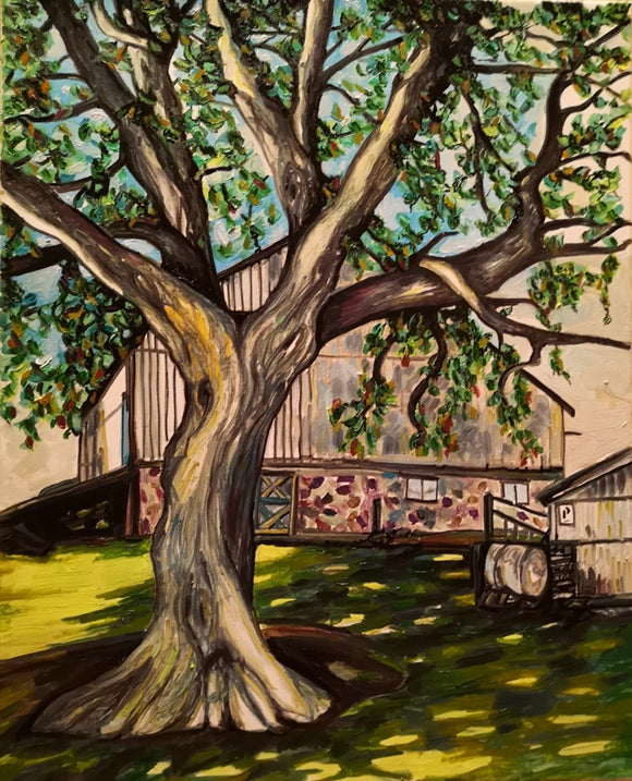 Peaceful, Quiet, Wisdom. Oil on Canvas, 24 x 30.