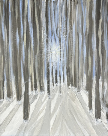Winter walk in the woods