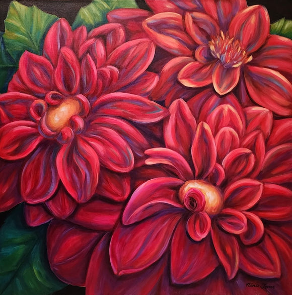 Red Dahlias