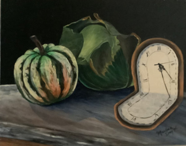 Gourd, Cabbage and Clock