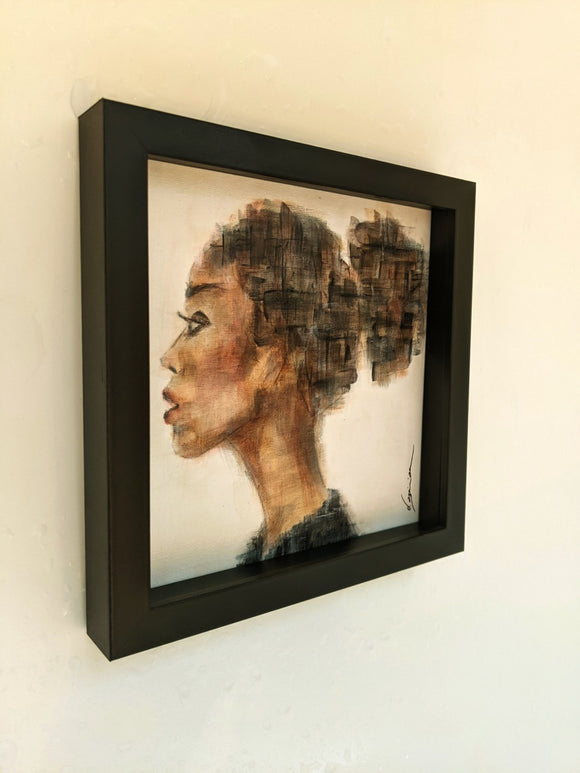 hair tied back - profile series