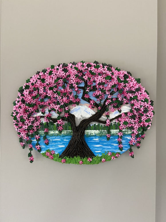 3D Cherry Blossom tree impasto
