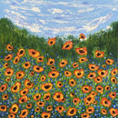Whimsical flower field impasto painting-1