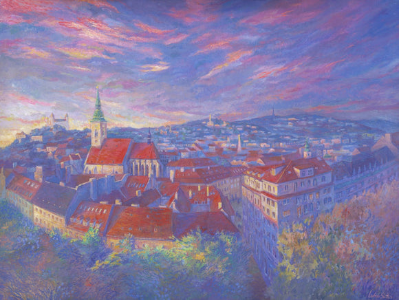 Golden hour in Bratislava, Slovakia