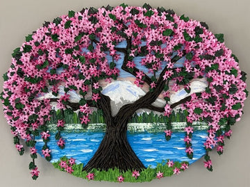 3D Cherry Blossom tree impasto