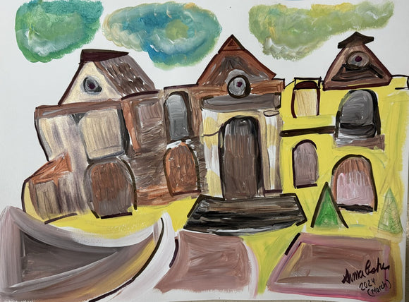 The Bridal Path- Yellow&Brown