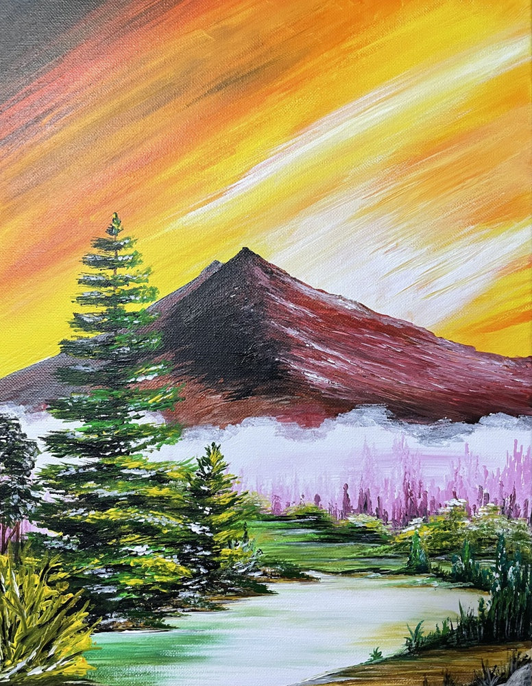 Mountain and trees