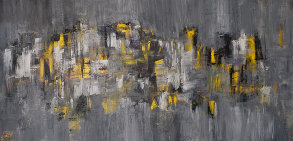 Grey, white, black and yellow