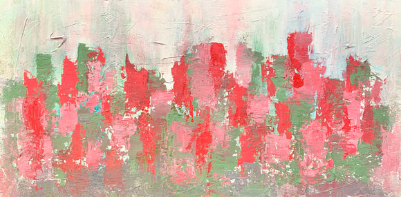 Cityscape - Pink mint