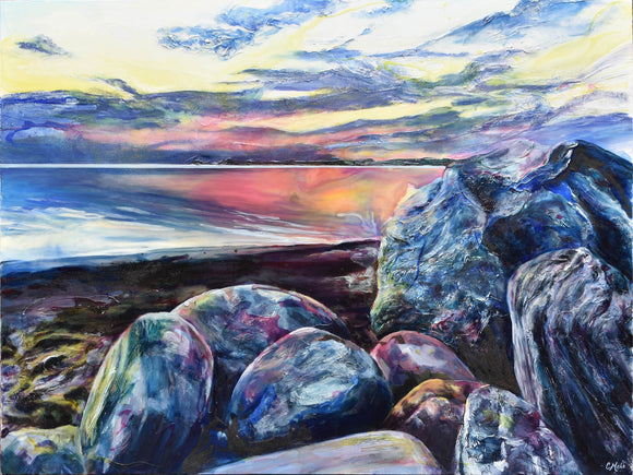 Sky, Water & Rocks Aglow