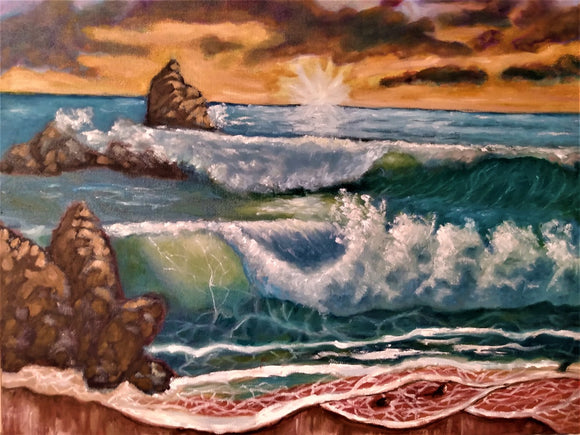 Imaginary Sunset Seascape