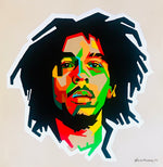 Bob Marley 💚  Abstract Rastafarian ONE LOVE