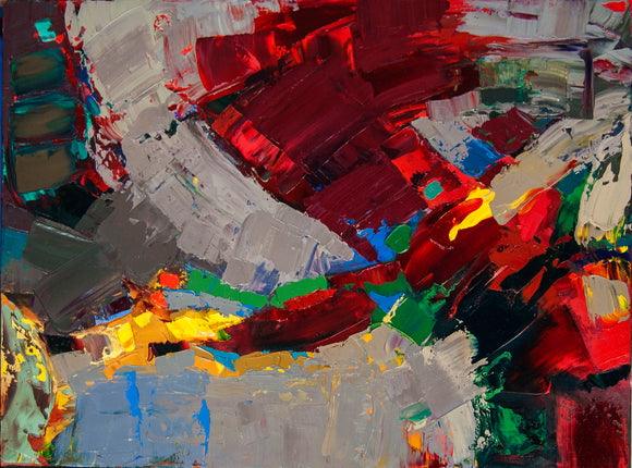 ABSTRACT WITH ALIZARIN CRIMSON