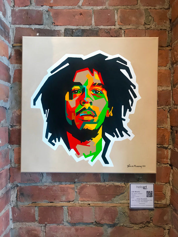 Bob Marley 💚  Abstract Rastafarian ONE LOVE