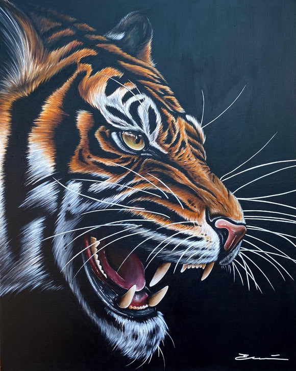 Roaring Tiger Portrait