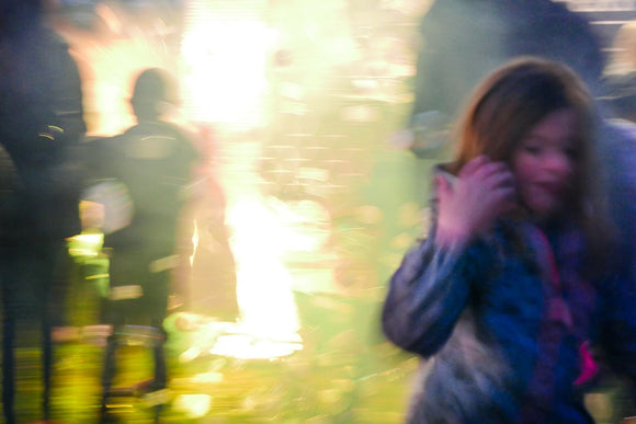 firework and girl