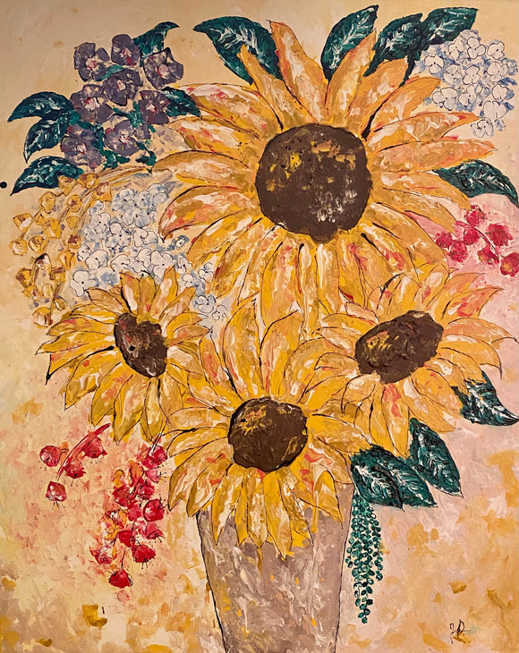 Sunflowers in full bloom