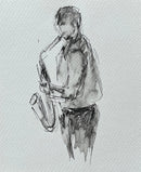 Sketch of Sax Player-1