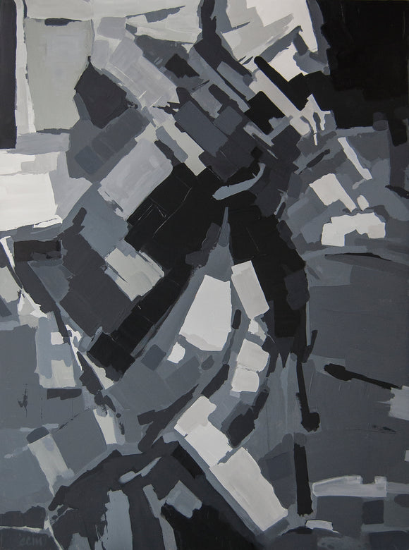 ABSTRACT IN GREY AND BLACK