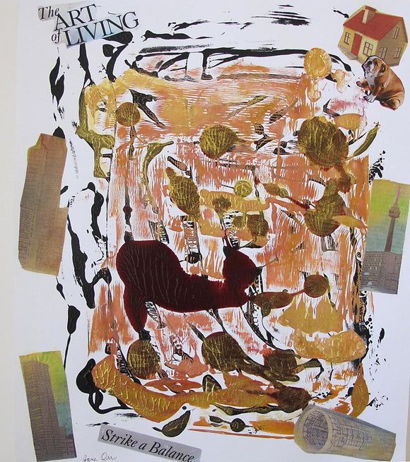 Mono Print #1 - The Art of Living