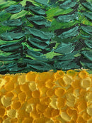 Whimsical yellow flower field-21
