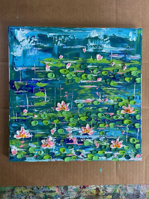 Abstract water lilies