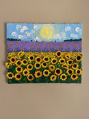 3D Sunflowers and lavender field-3