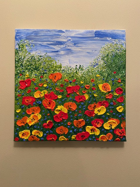 Abstract wildflower field