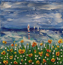 Abstract sailboats seascape-1