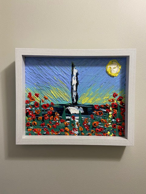 Abstract sailboat seascape