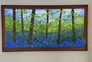 Pointillism landscape bluebell field-3