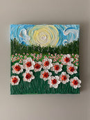 3D whimsical daffodils field-3