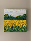 Pointillist yellow flower field-3