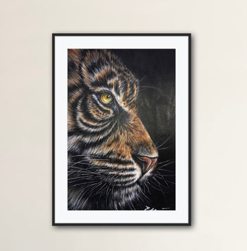 Tiger Side Profile Portrait