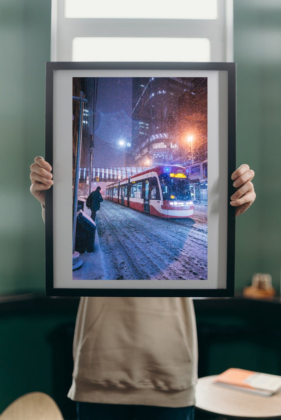 Toronto Streetcar in Snowstorm