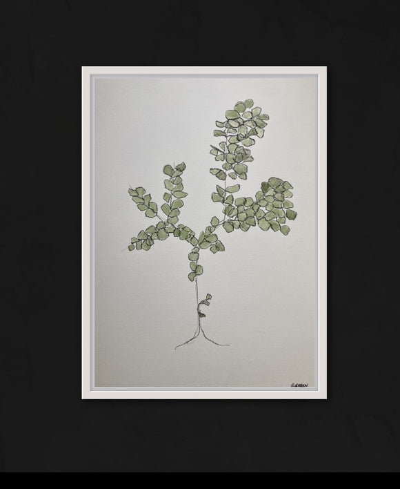 Abstract flowers green