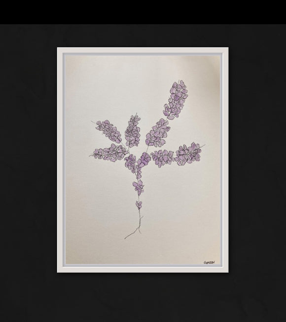 Abstract flowers purple