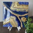 Blue and gold mini geode-3