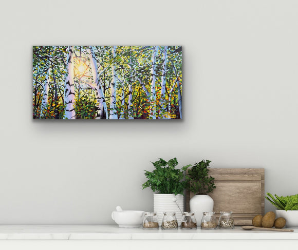 Sun-Lit Birches